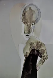 Profil abstrait et pensif