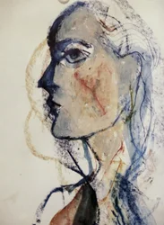 Femme abstraite et pensive