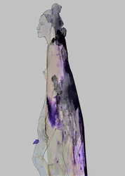 Femme pensif, drapée
