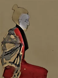 Portrait serein en kimono