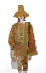 Figure élégante au chapeau de paille