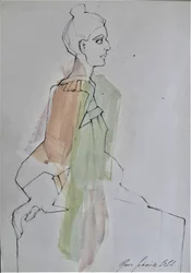 Profil féminin stylisé