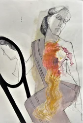 Une femme animée d