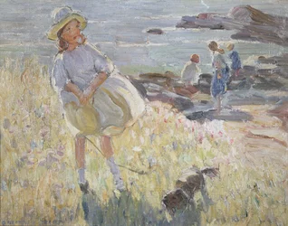 Sur les falaises (huile sur toile)