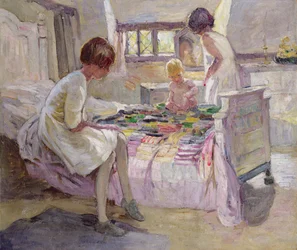 Le patchwork (huile sur toile)