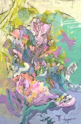 Fleurs au pastel (abstraites)