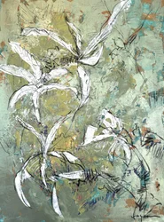 Abstrait floral vert