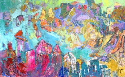 Abstrait : une ville pleine de vie