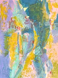 Abstrait jaune et bleu vif