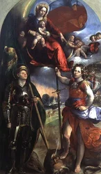 Madone et Enfant avec Saint Georges et Saint Michel