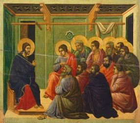 Le Christ est séparé des apôtres (détail)