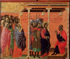 Jésus devant Ponce Pilate. Retable de la Maestà