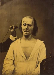 Un visage détendu à gauche, une attention profonde à droite, 1854-1856, imprimé en 1862