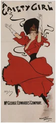 Affiche pour la comédie musicale A Gaiety Girl de Sidney Jones, 1894