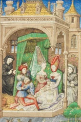 Page de "La Belle Dame Sans Merci" par Alain Chartier, Paris, début du 15ème siècle