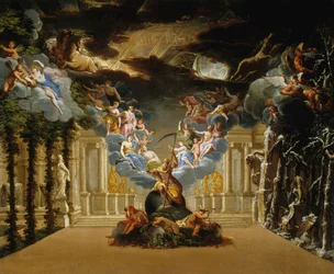 Décor de scène pour le Prologue de la Tragédie lyrique Atys de Jean-Baptiste Lully, vers 1708