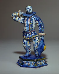 Figure de Harlequin de Delft, vers 1720