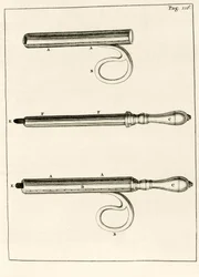 Un assortiment de seringues pour abcès, de Exercitationes Practicae circa Medendi Methodum par Frederik Dekkers, 1694