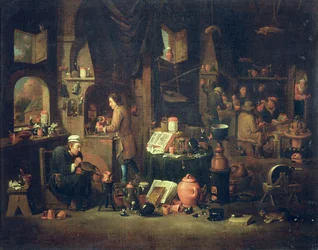 La boutique du médecin (huile sur toile)