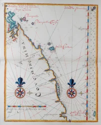 Carte de la Cochinchine, Asie