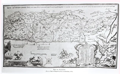 Carte de la Palestine, extraite d