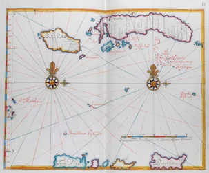 Carte de Bouro et Ceram (Seram), Indonésie