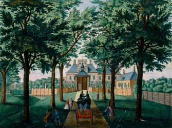 Maison Westerhout, de Het Zeganpralent Kennemerlant par Hendrick de Leth et Matthias Brouerius Van Nidek, publié vers 1700-1730