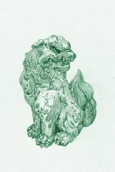 Gardien Foo Dog vert
