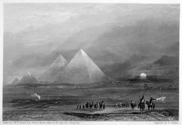 Les Pyramides, Gizeh, Égypte, 19ème siècle
