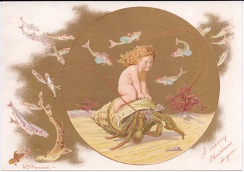 Carte de Noël victorienne d