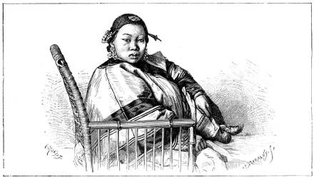 Femme aux pieds bandés, Chine