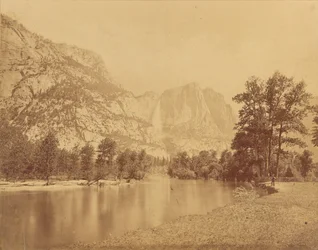 Chutes du Yosemite. (Grand ours grizzli.) Chute de 2600 pieds.