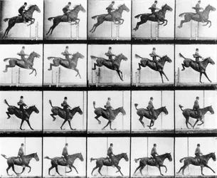 Homme et cheval sautant, de 