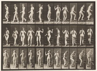 Planche 101. Se retourner et monter les escaliers, saluant de la main, 1872-1885