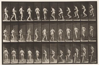 Planche 103. Tourner et monter des escaliers, pichet et gobelet en mains, 1872-1885