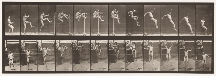 Planche 152. Sauter; saut en hauteur en ligne droite (chaussures)