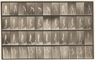 Planche 486. A, Tennis sur gazon; B, Monter une marche, 1872-1885