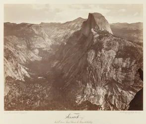 Tissack, South Dome depuis Glacier Point, vallée de Yosemite n°73, vers 1872