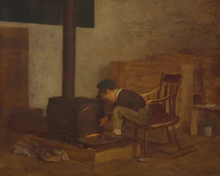 The Early Scholar, vers 1865 (huile sur carton académique sur toile)