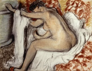 Après le bain, femme s
