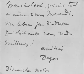 Lettre autographe à Albert Boulanger-Cave