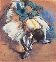 Danseuse attachant sa chaussure, c.1880-85