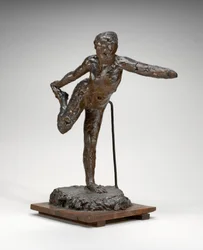 Danseuse tenant son pied droit dans sa main droite