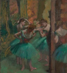 Danseurs, rose et vert