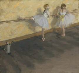Danseuses pratiquant à la barre, 1877