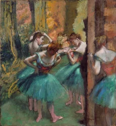 Danseuses en rose et vert