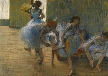 Danseuses sur un banc, vers 1898