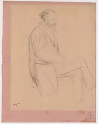 Édouard Manet, Assis, de profil droit