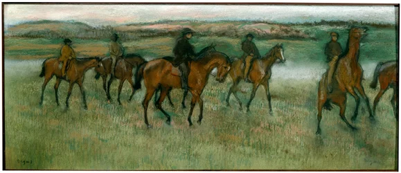 Exercice des chevaux de course, vers 1880