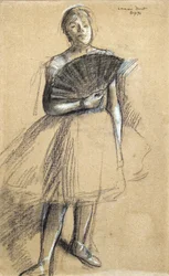 Fan dancer (circa 1876). Edgar Degas (1834-1917). Pastel and charcoal on paper rod. Musee des Beaux-Arts de la Ville de Paris, PeuPalais.